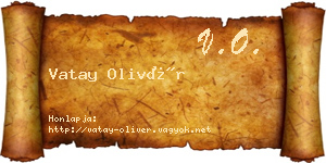 Vatay Olivér névjegykártya