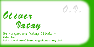 oliver vatay business card